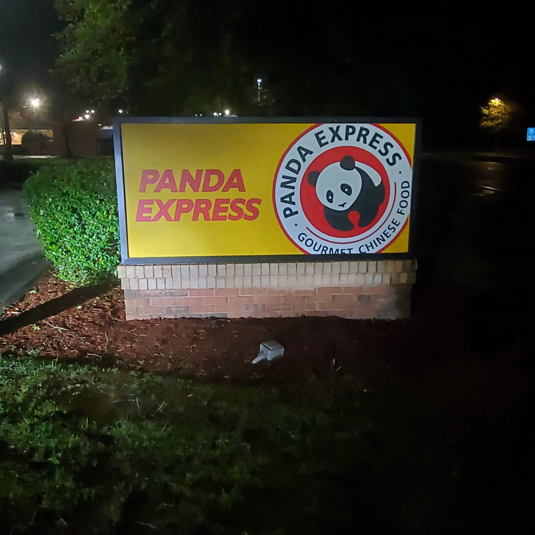 Monument Retrofit, Repower, & Reface - Commercial LED sign installation - Panda Express Location - Allen Black Sign Co
