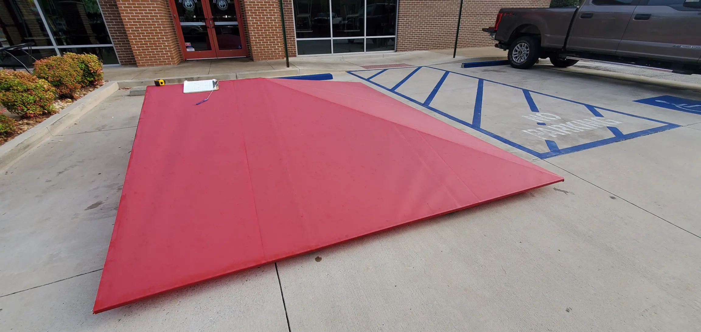 Patio Canopy Recover - Commercial LED sign installation - Panda Express #1382 - Allen Black Sign Co