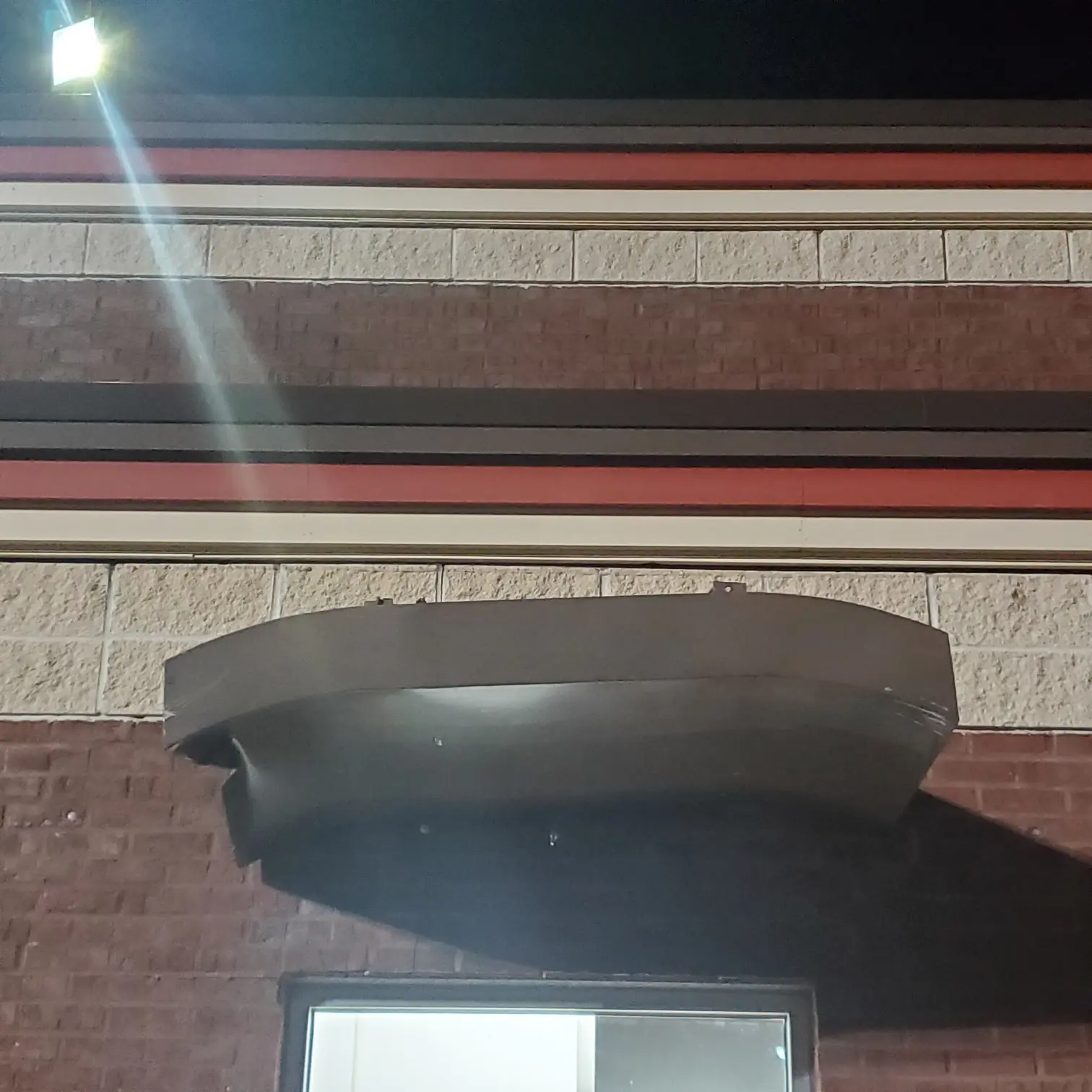 Drive-Thru Window Awning Fabrication - Commercial LED sign installation - Panda Express Location - Allen Black Sign Co