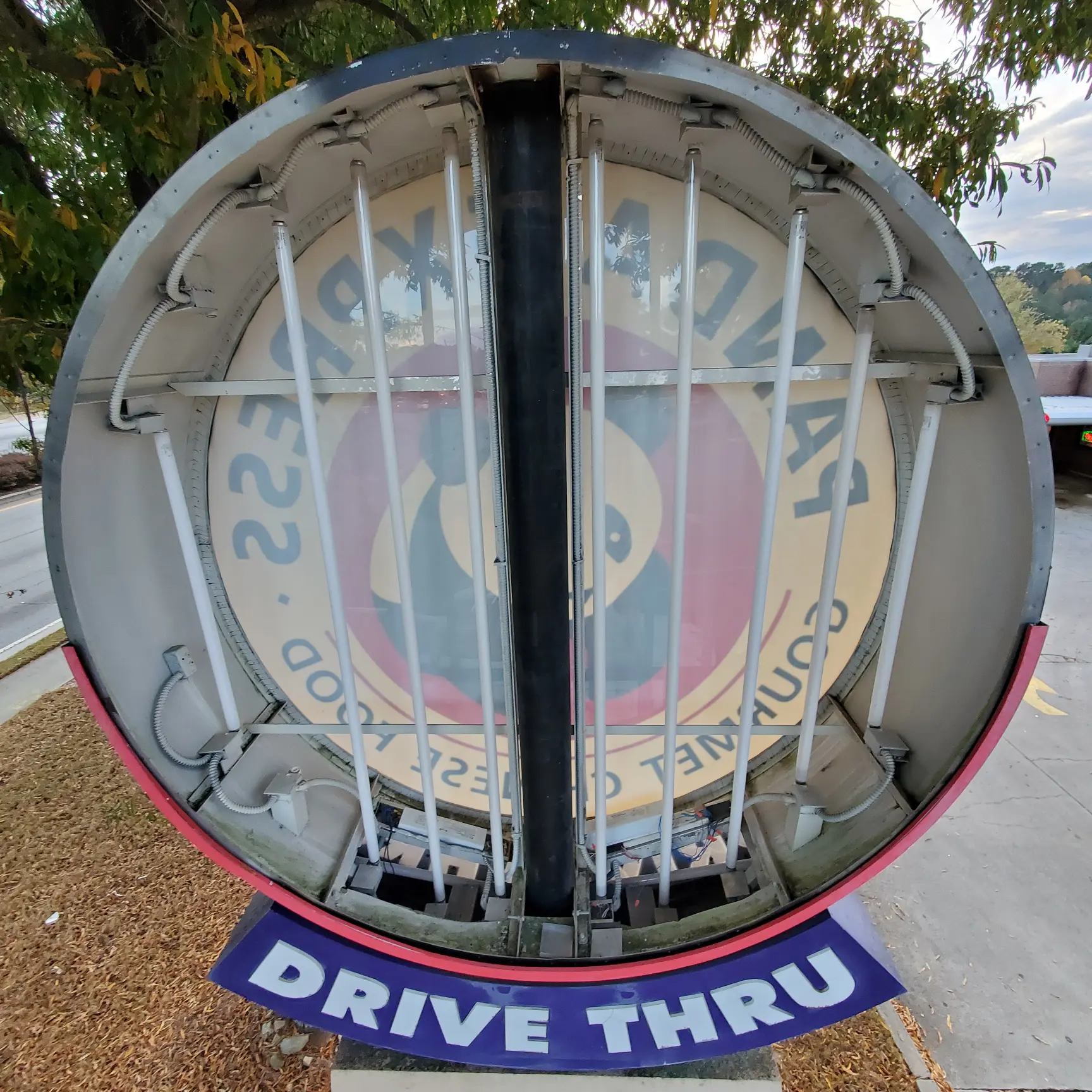 Pylon Sign Refurbishment & Retrofit - Commercial LED sign installation - Panda Express Location - Allen Black Sign Co